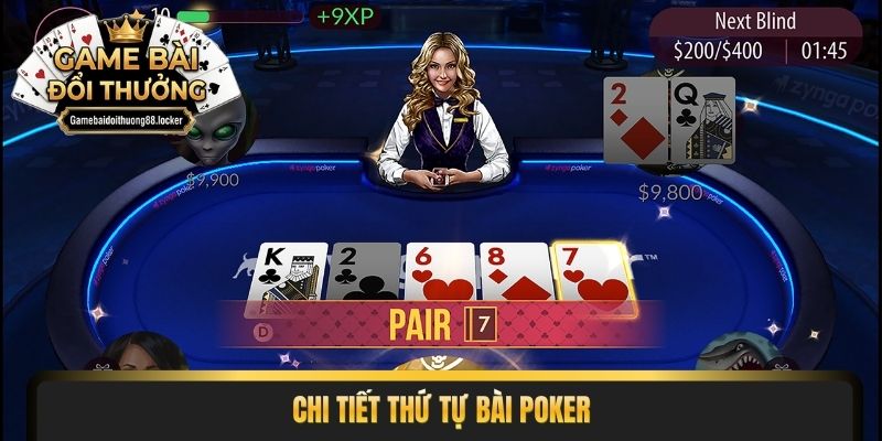 Chi tiết thứ tự bài Poker